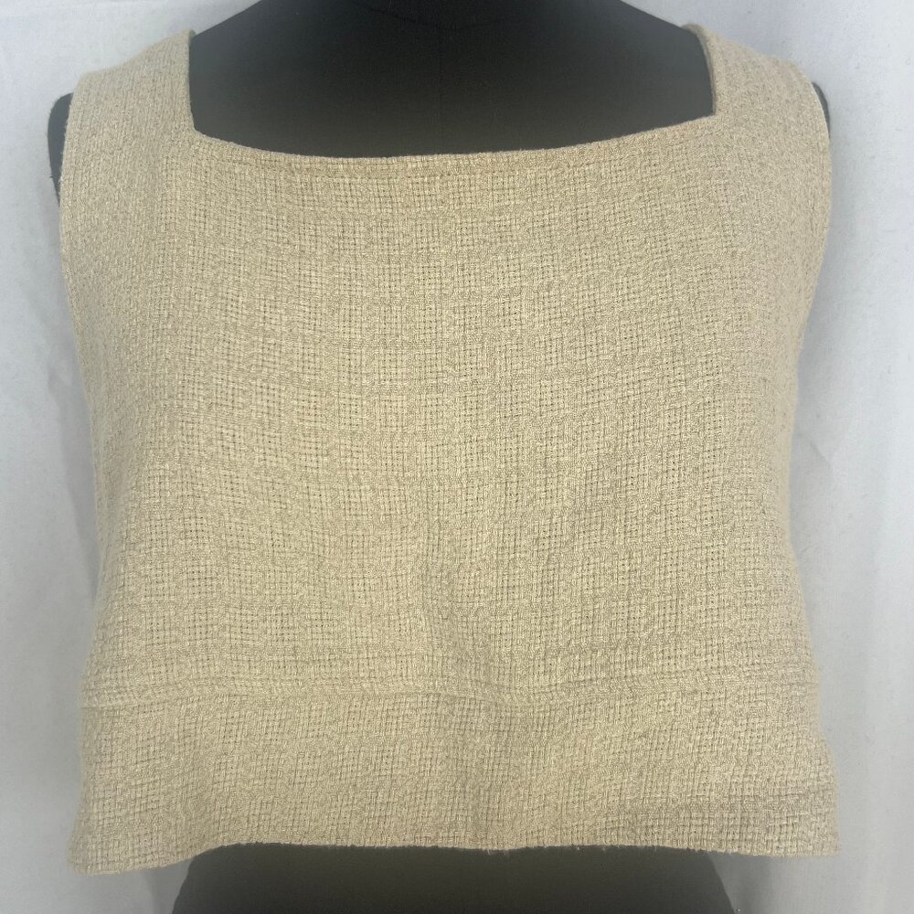 Great Condition Cream P.Cill Linen  Crop Top in Women's Size Medium